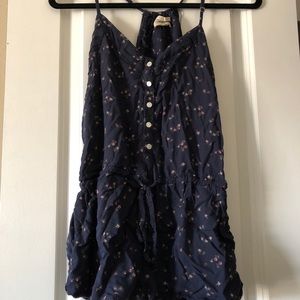 navy blue floral romper